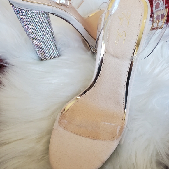 🆕️ PLATFORM SANDALS WITH RHINESTONE DETAIL - Picture 2 of 3